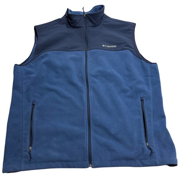 Columbia Fleece Vest Full Zip Mens Size XXL Blue 0114 02348 WM6894 Outdoors - Picture 1 of 12
